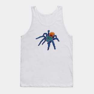 Greenbottle Blue Tarantula with Khaki Outline Tank Top